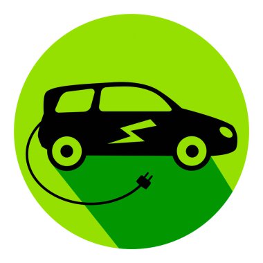 vektör kalitesinde elektrikli araba grafiği