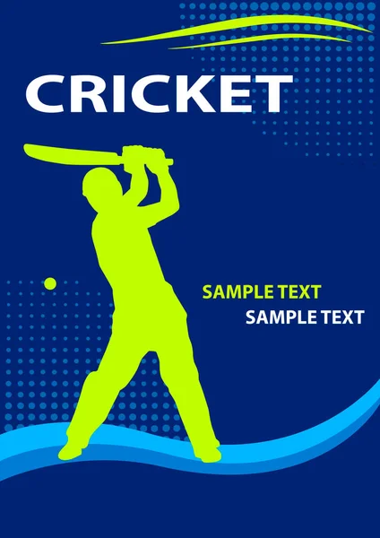 Cricket Esporte Gráfico Qualidade Vetorial — Vetor de Stock