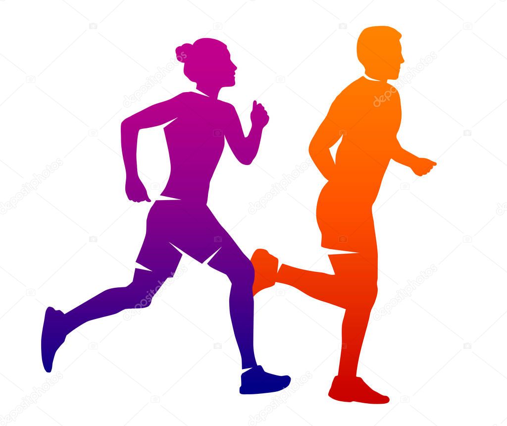 Running sport graphic in vector quality.