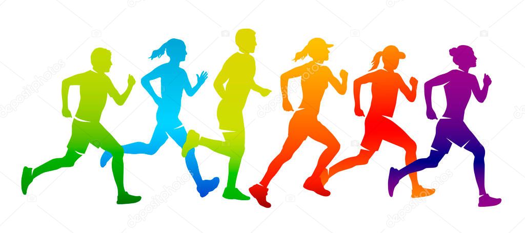 Running sport graphic in vector quality.