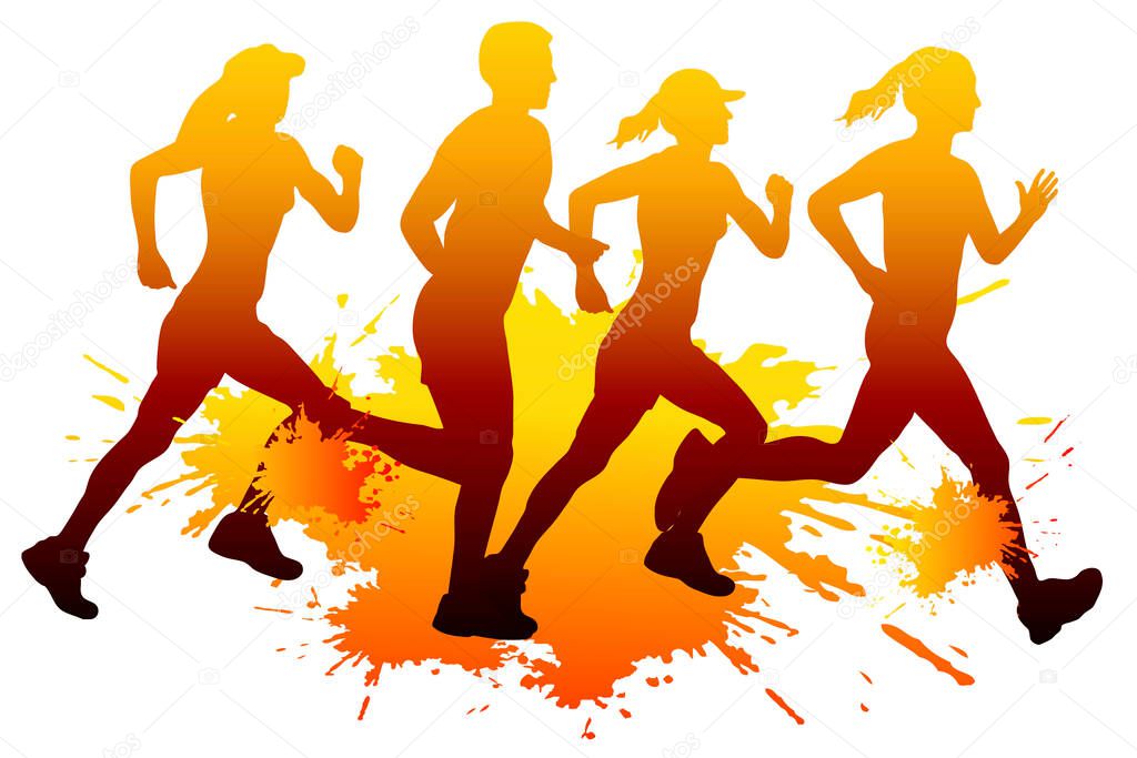 Running sport graphic in vector quality.