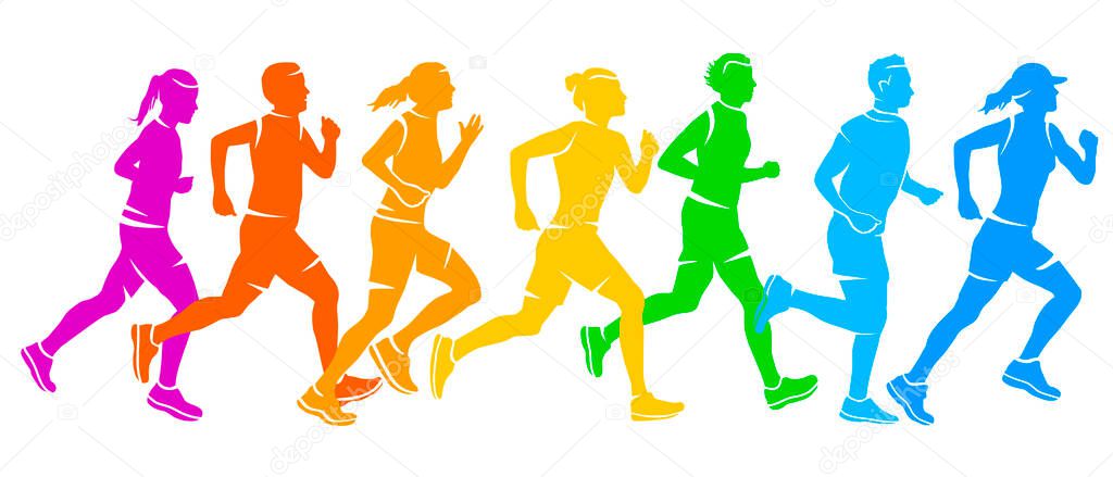 Running sport graphic in vector quality.