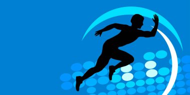 Vektör kalitesinde atletizm sporu grafiği.