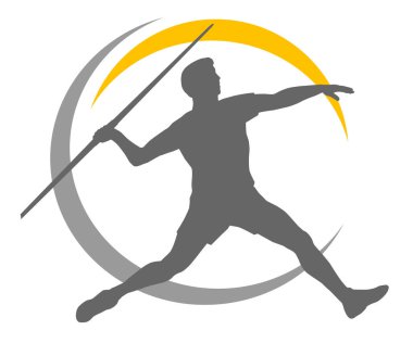 Vektör kalitesinde atletizm sporu grafiği.