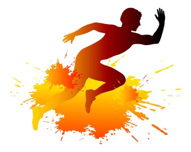 Vektör kalitesinde atletizm sporu grafiği.