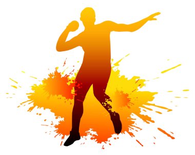 Vektör kalitesinde atletizm sporu grafiği.