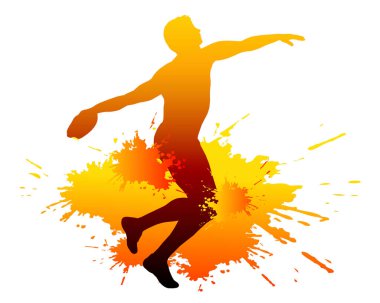 Vektör kalitesinde atletizm sporu grafiği.