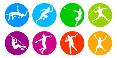 Vektör kalitesinde atletizm sporu grafiği.