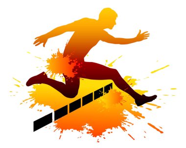 Vektör kalitesinde atletizm sporu grafiği.