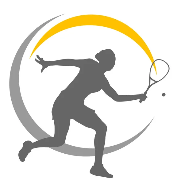 Squash Sport Gráfico Qualidade Vetorial — Vetor de Stock