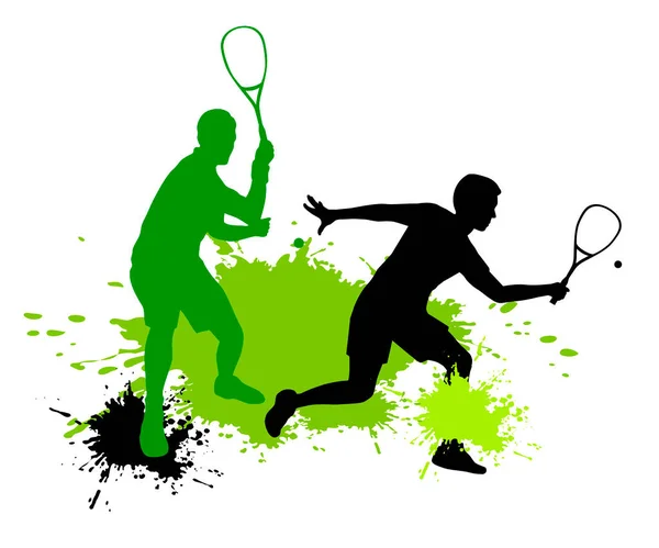 Squash Gráfico Deportivo Calidad Vectorial — Vector de stock