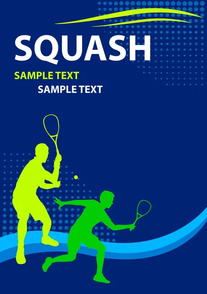 Squash Sport Grafisch Vectorkwaliteit — Stockvector