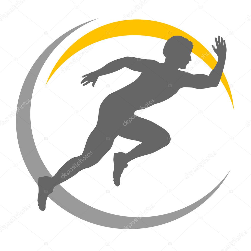 Athletics sport graphic in vector quality.