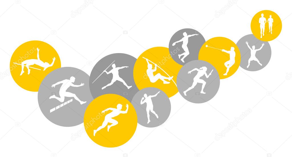 Athletics sport graphic in vector quality.