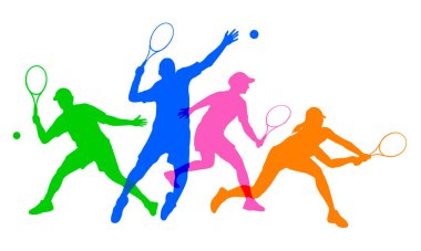Vektör kalitesinde tenis sporu grafiği.