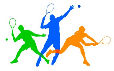Vektör kalitesinde tenis sporu grafiği.