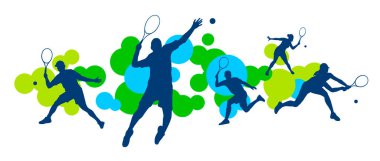 Vektör kalitesinde tenis sporu grafiği.