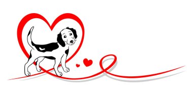 Vektör kalitesi köpek olan hayvan grafiği.