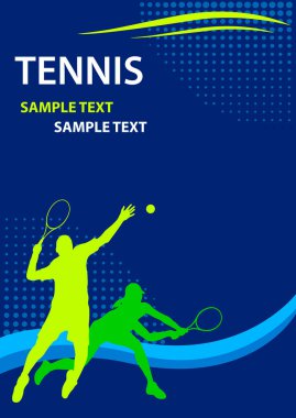 Vektör kalitesinde tenis sporu grafiği.