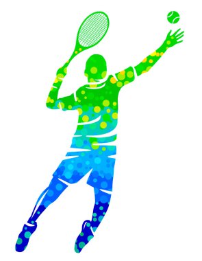 Vektör kalitesinde tenis sporu grafiği.