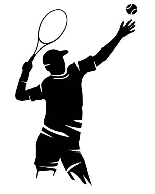 Vektör kalitesinde tenis sporu grafiği.