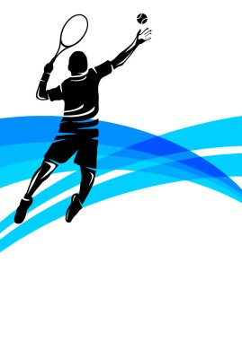 Vektör kalitesinde tenis sporu grafiği.