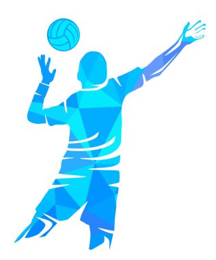Vektör kalitesinde voleybol sporu grafiği.