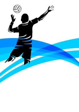 Vektör kalitesinde voleybol sporu grafiği.