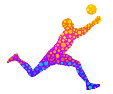 Vektör kalitesinde voleybol sporu grafiği.