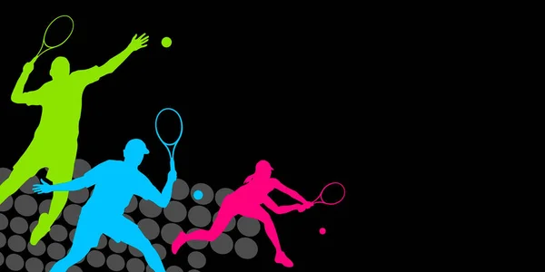 Grafica Sportiva Tennis Qualità Vettoriale — Vettoriale Stock