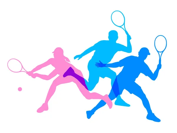 ベクトル品質のテニススポーツグラフィック — ストックベクタ