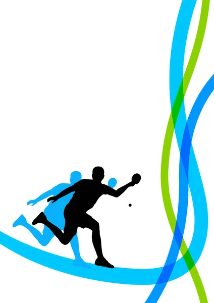 Grafica Sportiva Ping Pong Qualità Vettoriale — Vettoriale Stock