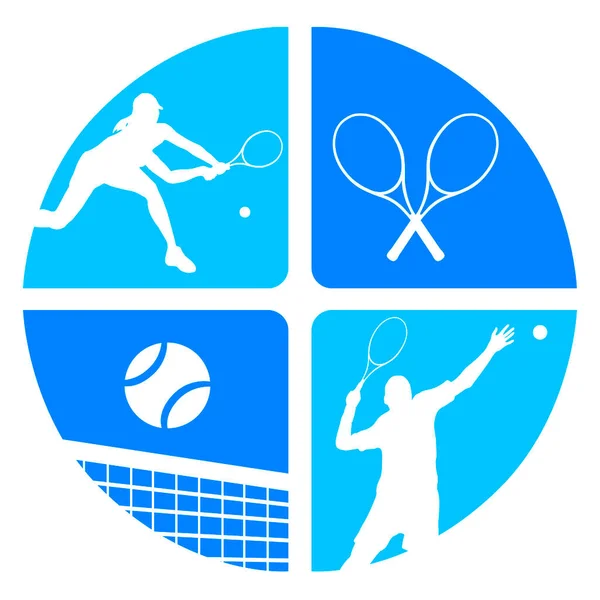 Tennissport Grafik Vektorqualität — Stockvektor