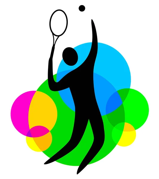 Sport Tennis Graphique Qualité Vectorielle — Image vectorielle