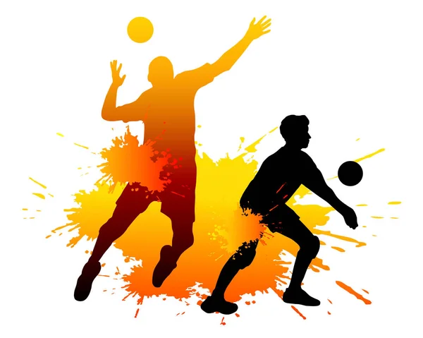 Graphiques Sportifs Volley Ball Qualité Vectorielle — Image vectorielle