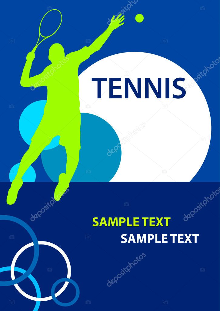 Tennis sport graphic in vector quality.