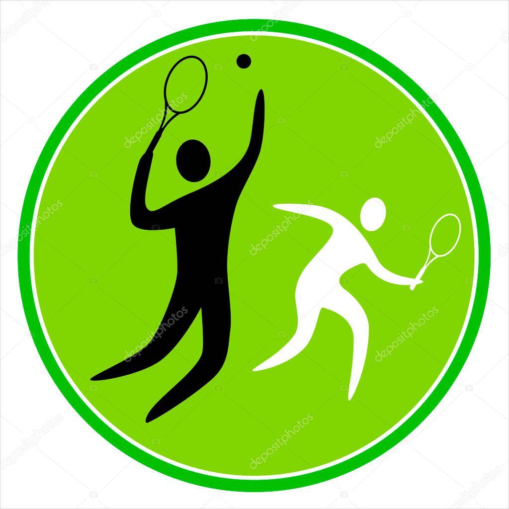 Tennis sport graphic in vector quality.