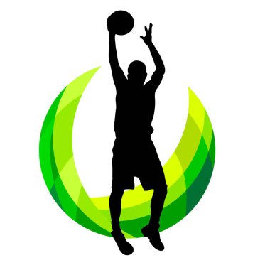 Vektör kalitesinde basketbol sporu grafiği