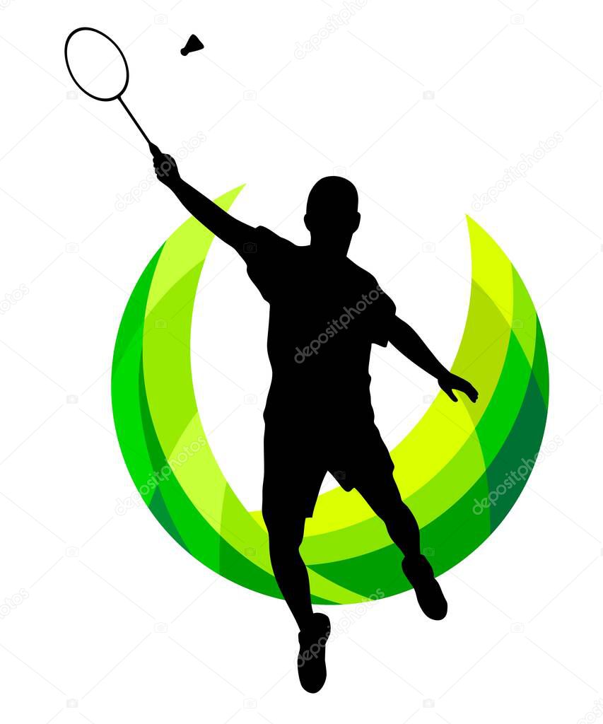 Badminton sport graphic in vector quality