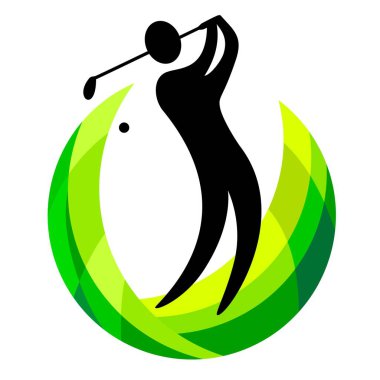 Vektör kalitesinde golf sporu grafiği