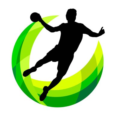 Hentbol sporunun vektör kalitesinde grafiği