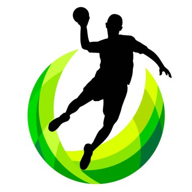 Hentbol sporunun vektör kalitesinde grafiği