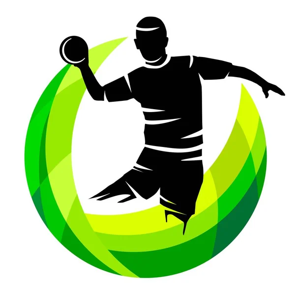 Balonmano Gráfico Deportivo Calidad Vectorial — Vector de stock