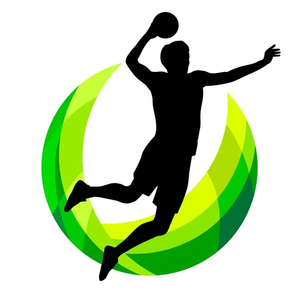 Balonmano Gráfico Deportivo Calidad Vectorial — Vector de stock