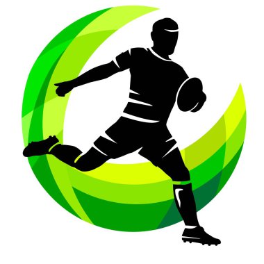 Vektör kalitesinde ragbi sporu grafiği