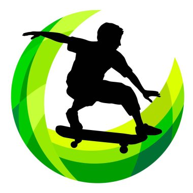 Vektör kalitesinde kaykay logosu