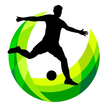 Vektör kalitesinde futbol spor logosu