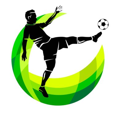 Vektör kalitesinde futbol spor logosu