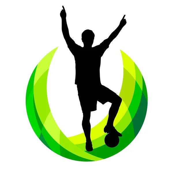 Logotipo Desporto Futebol Qualidade Vetorial —  Vetores de Stock