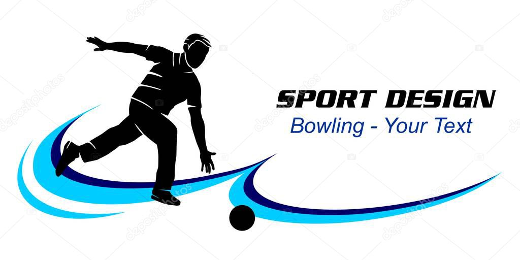Bowling sport graphic in vector quality.